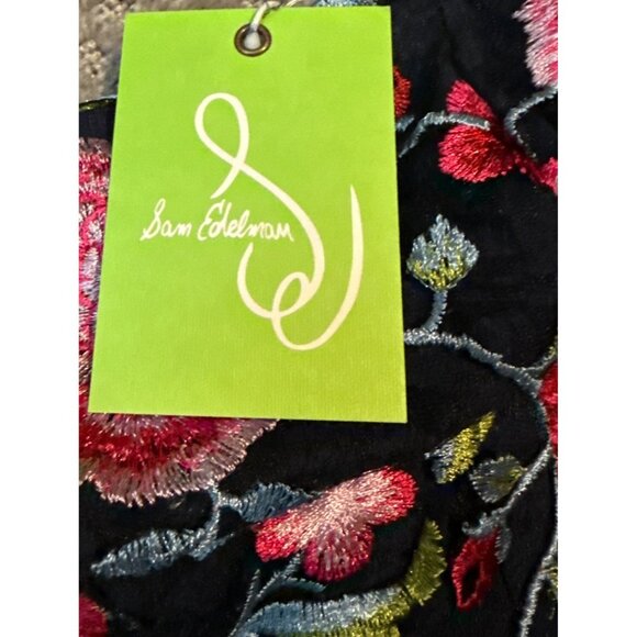 Sam Edelman Navy Blue Floral Embroidered Midi Dress Size 10 New With Tag - Picture 3 of 4